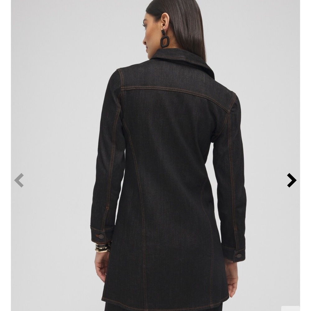 Chico’s Midi Denim Jacket - Picture 2 of 9